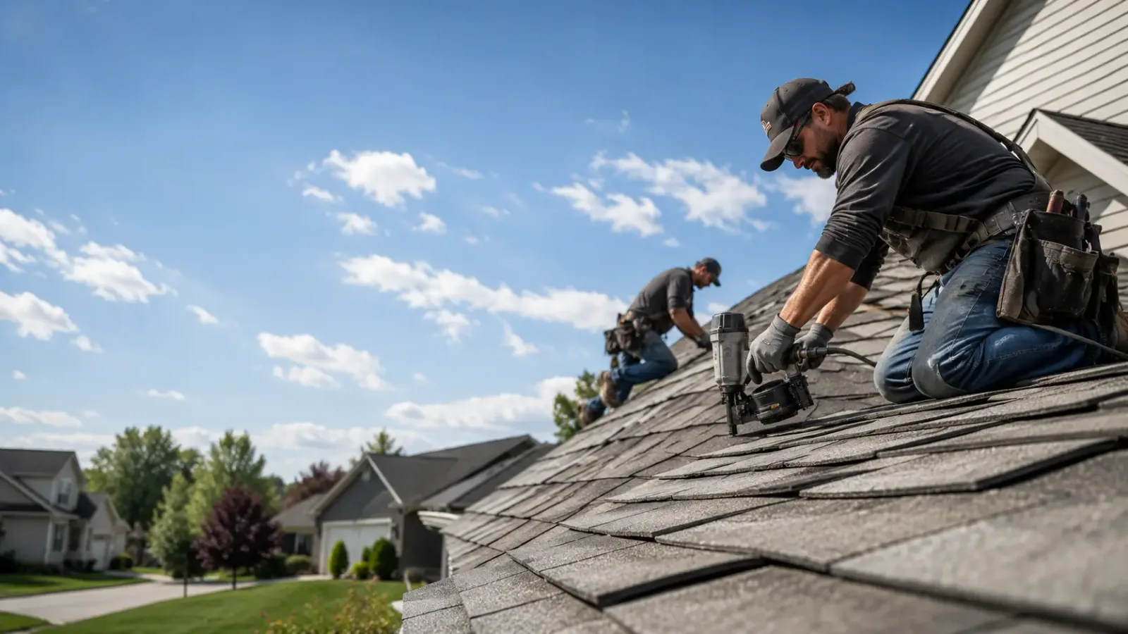 Storm Damage Roof Repair in Le Roy, IL near me